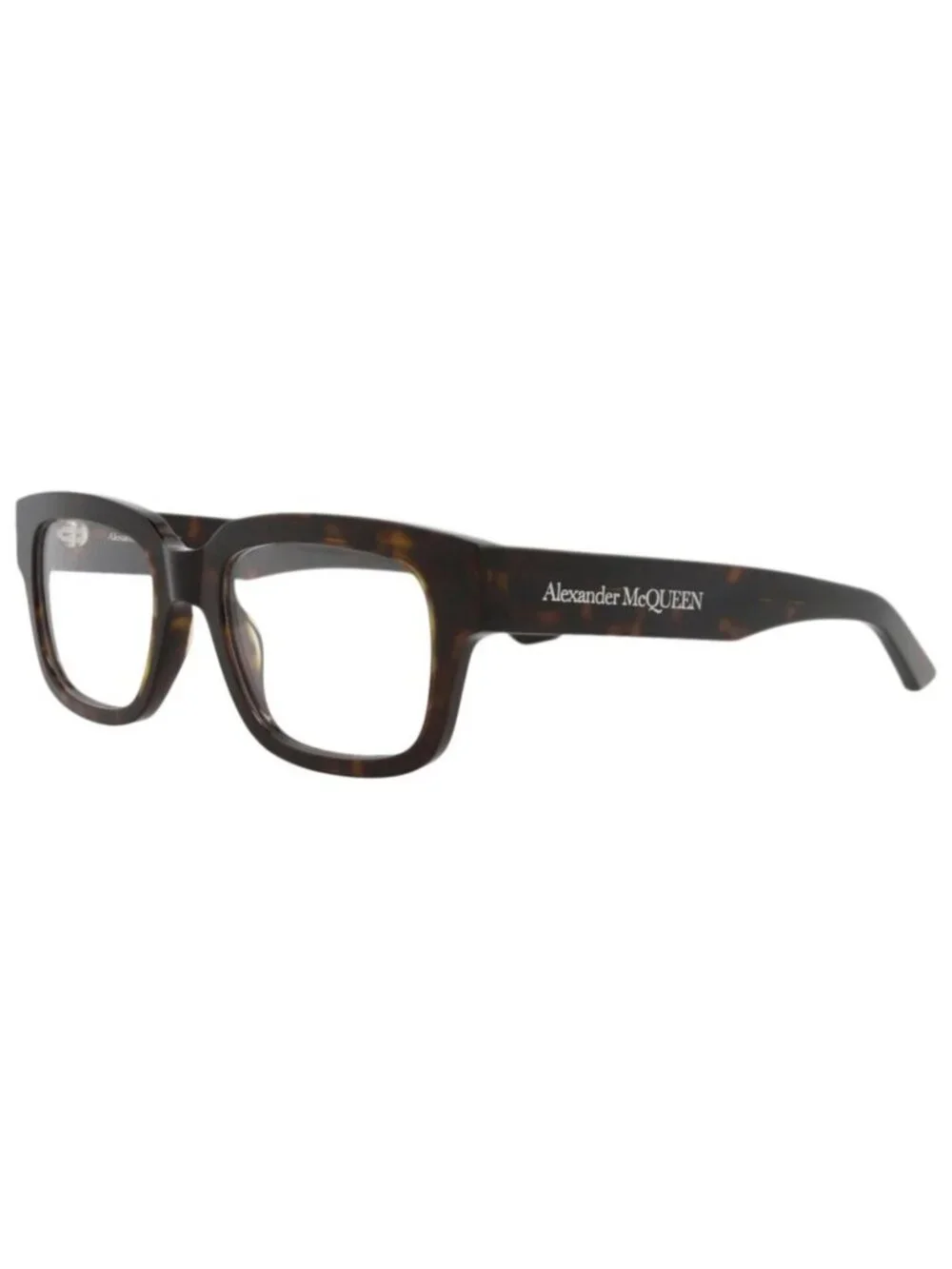New Alexander McQueen Women's Eyeglasses Square Rectangle Recycled Acetate Frame